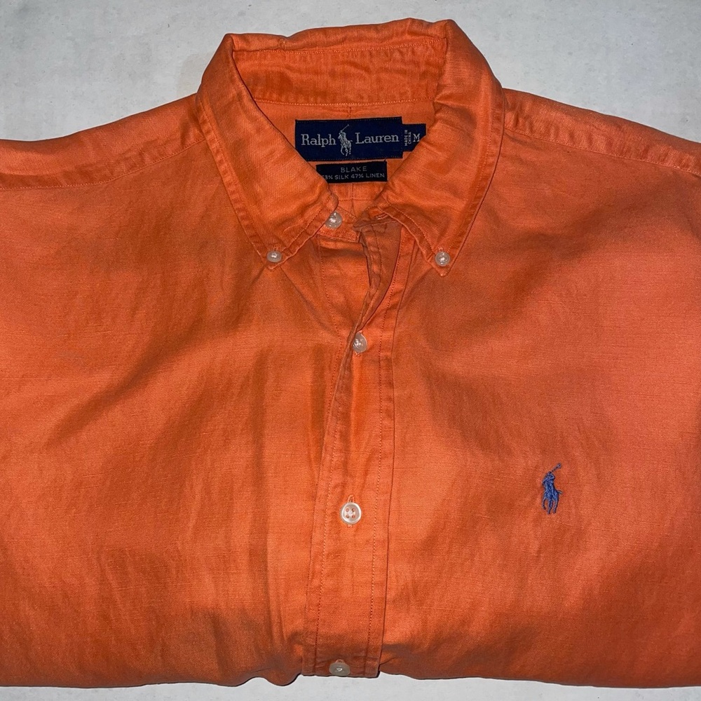 Ralph Lauren Polo Blake Button Up Linen Silk Med